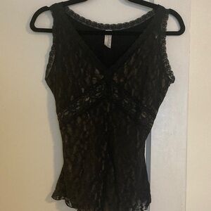 Flexees Black Lace Top